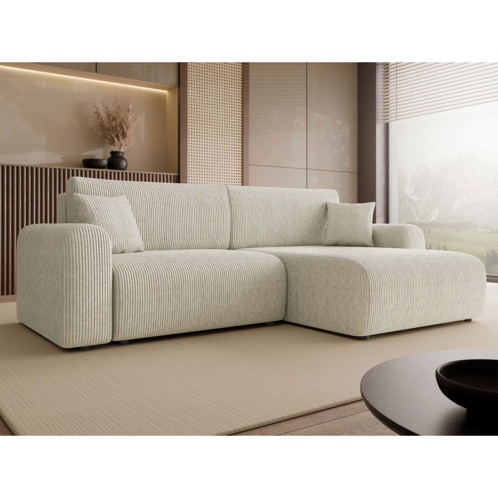 Γωνιακός καναπές Floryn-Εκρού