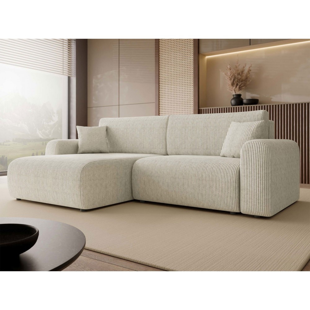 Γωνιακός καναπές Floryn-Εκρού