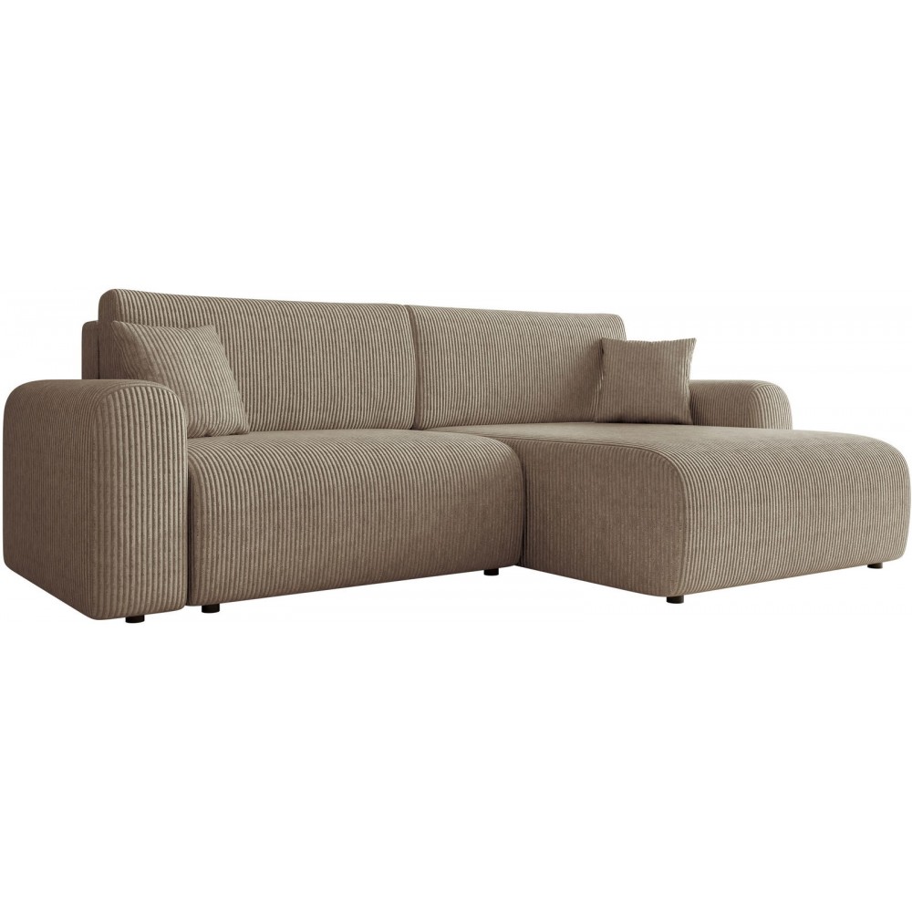 Γωνιακός καναπές Floryn-Καφέ Ανοιχτό