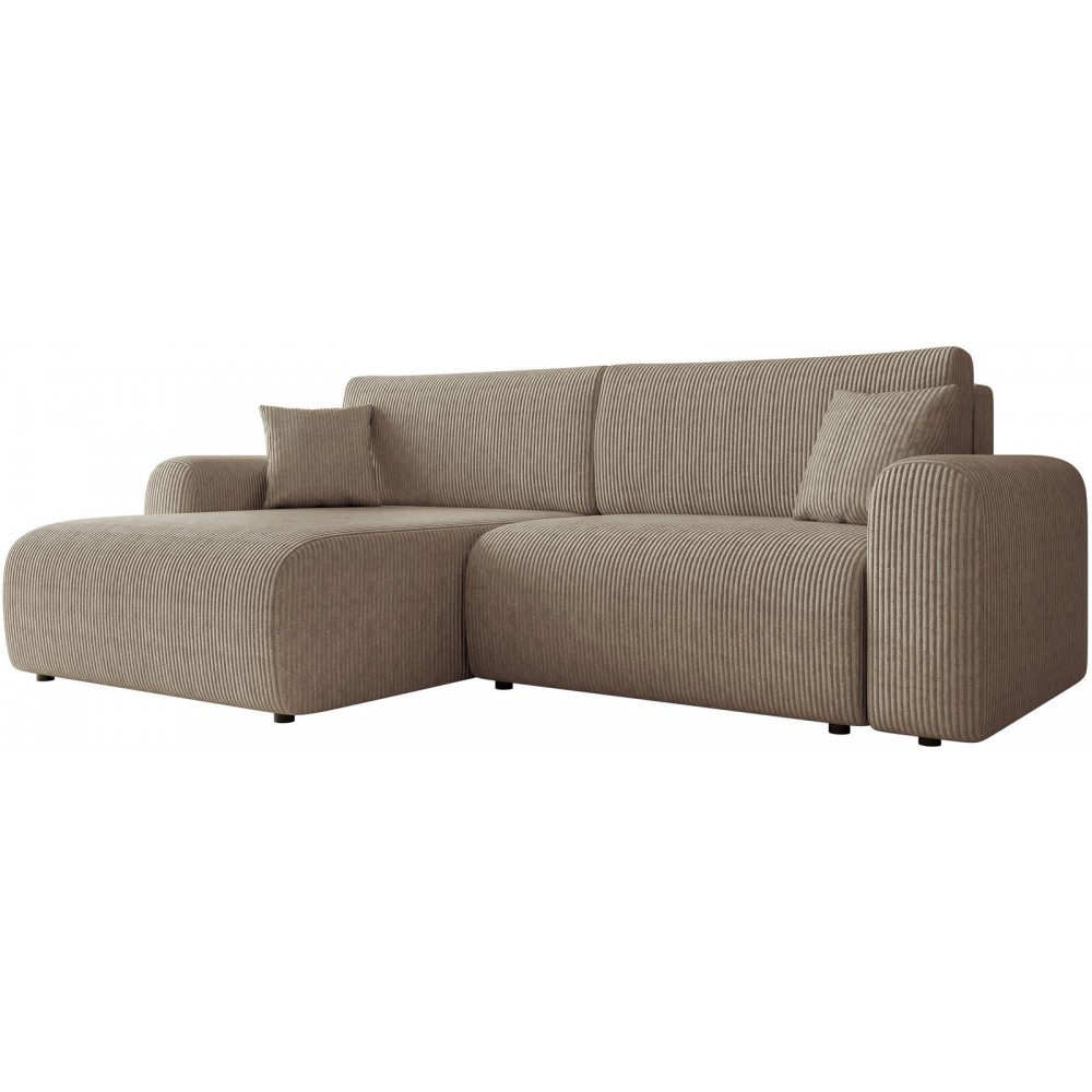 Γωνιακός καναπές Floryn-Καφέ Ανοιχτό