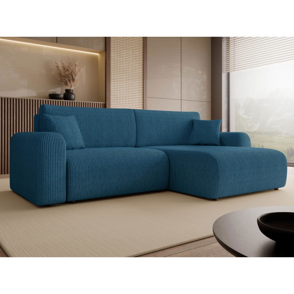 Γωνιακός καναπές Floryn-Μπλε