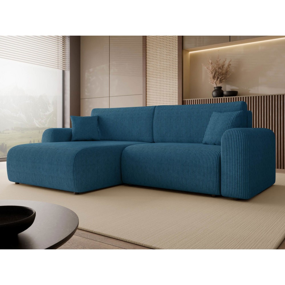Γωνιακός καναπές Floryn-Μπλε