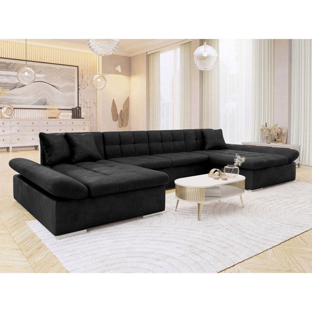 Γωνιακός καναπές Alia-Μαύρο