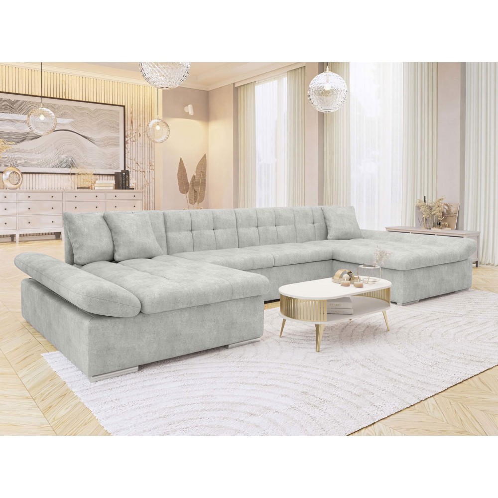 Γωνιακός καναπές Alia-Γκρι Ανοιχτό