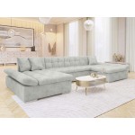 Γωνιακός καναπές Alia-Γκρι Ανοιχτό