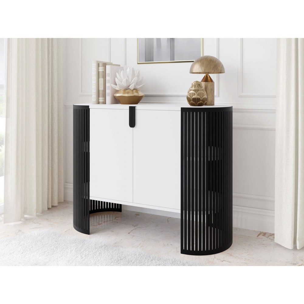 Μπουφές Fikoli-Λευκό - Μαύρο