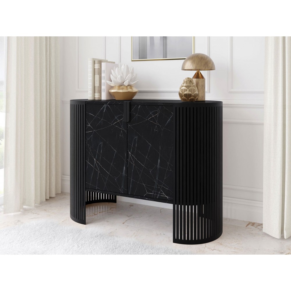 Μπουφές Fikoli-Μαύρο Μάρμαρο - Μαύρο