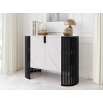 Μπουφές Fikoli-Λευκό Μάρμαρο - Μαύρο