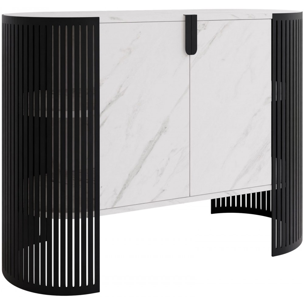 Μπουφές Fikoli-Λευκό Μάρμαρο - Μαύρο