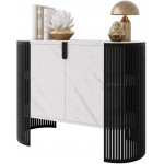 Μπουφές Fikoli-Λευκό Μάρμαρο - Μαύρο