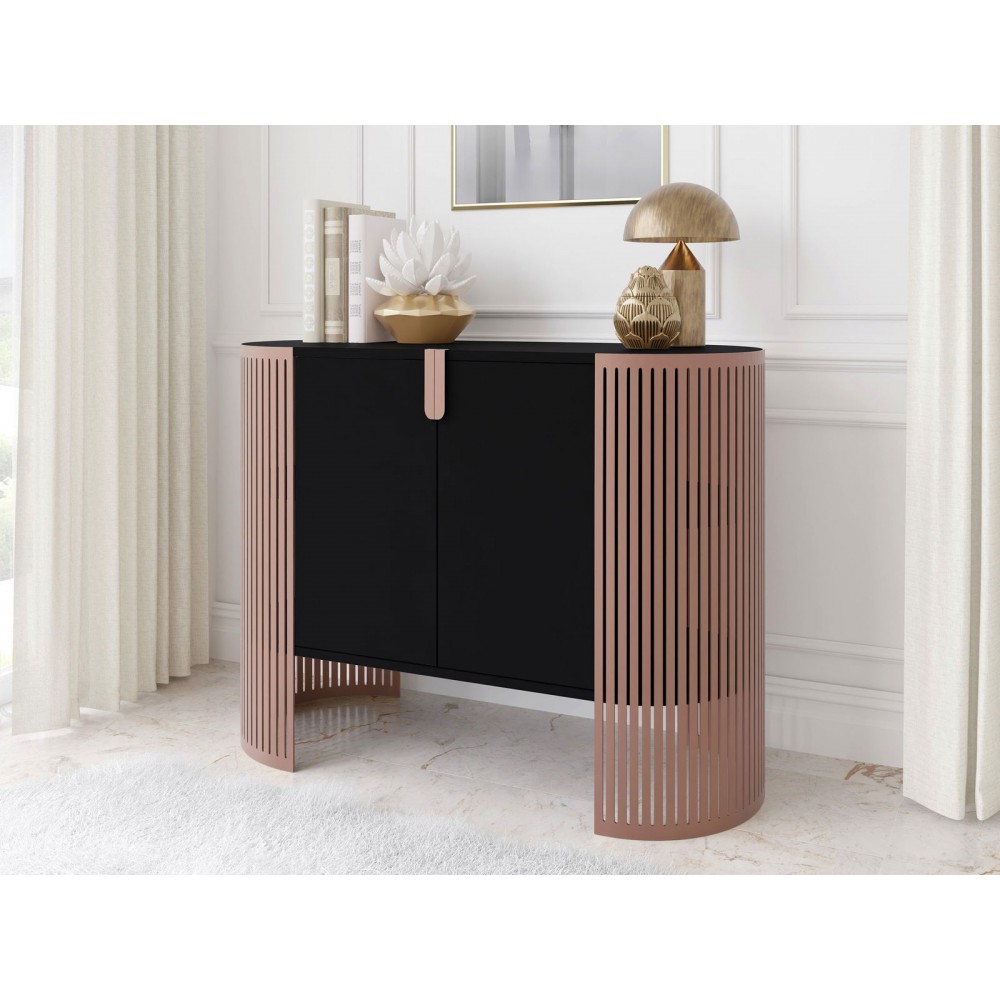 Μπουφές Fikoli II-Μαύρο - Χάλκινο