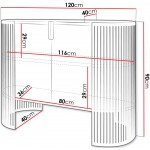 Μπουφές Fikoli II-Μαύρο - Χάλκινο