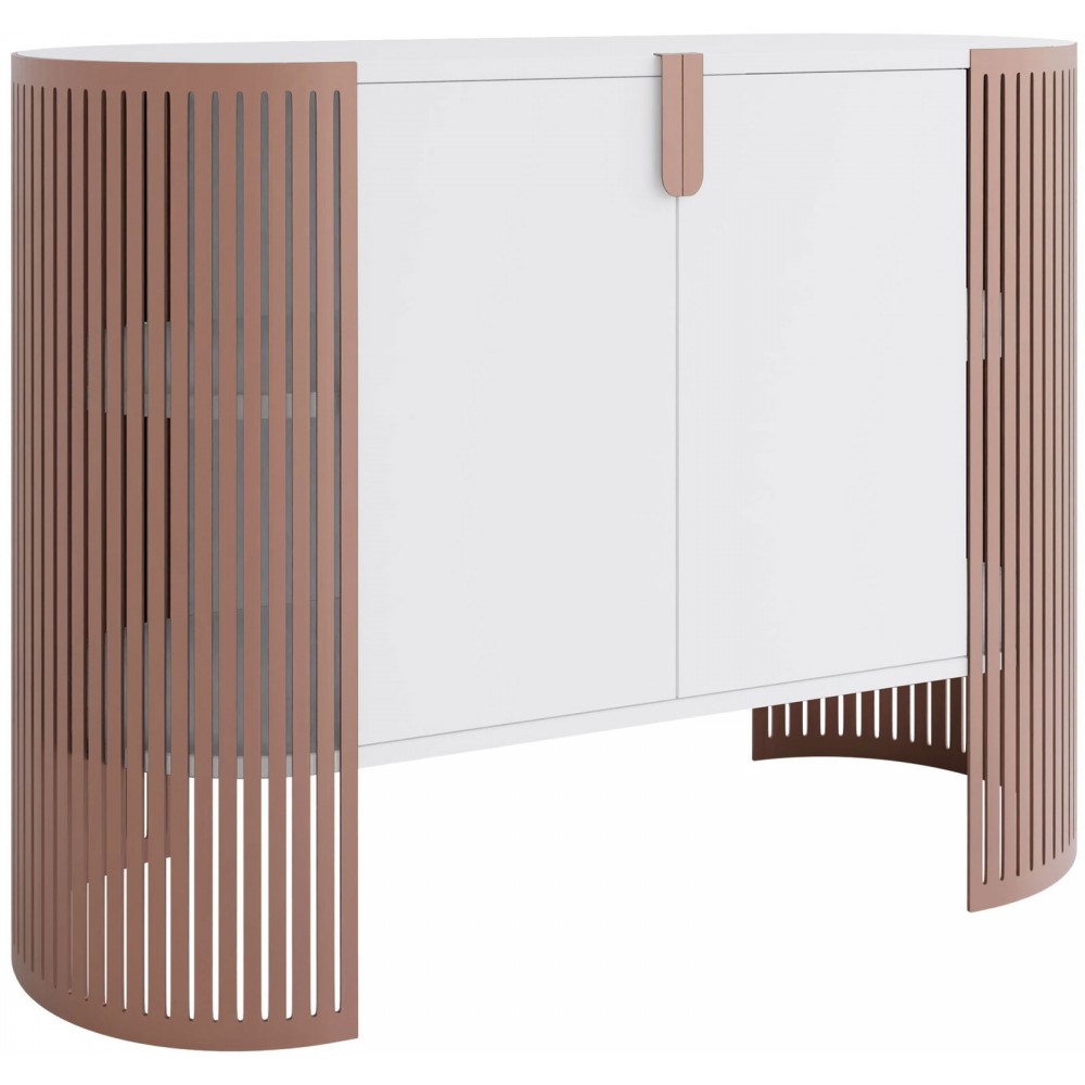 Μπουφές Fikoli II-Χάλκινο-Λευκό