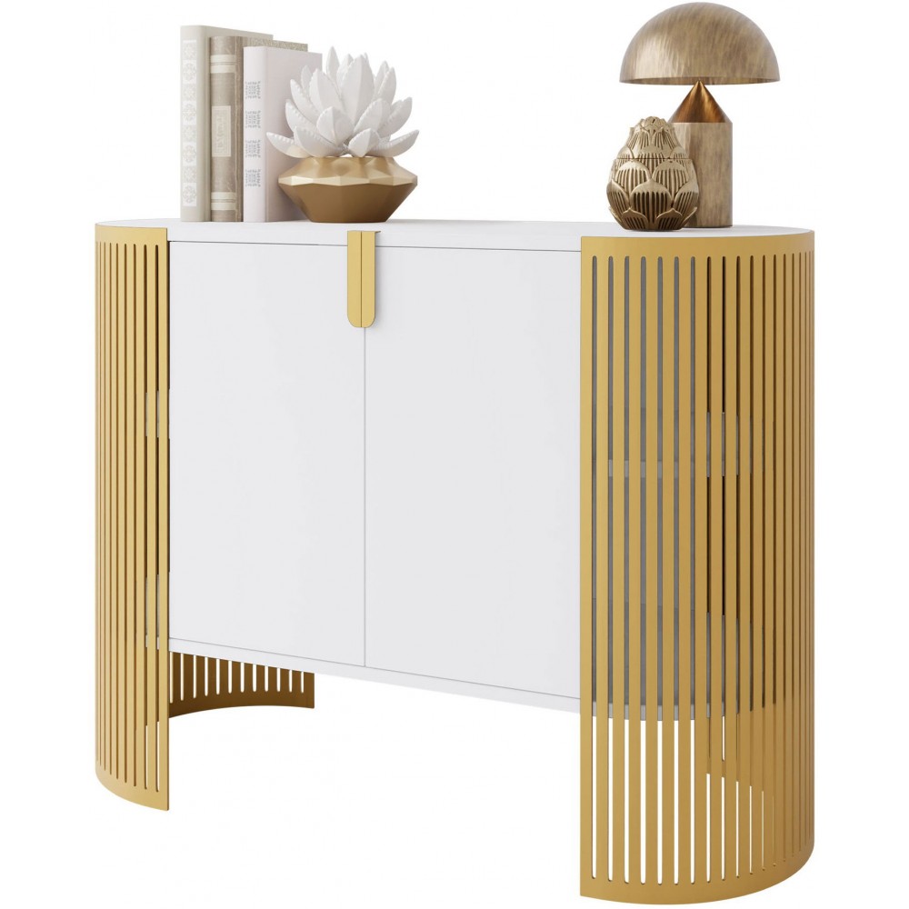 Μπουφές Fikoli III-Λευκό - Χρυσό