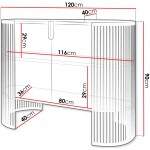 Μπουφές Fikoli III-Μαύρο Μάρμαρο - Χρυσό