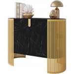 Μπουφές Fikoli III-Μαύρο Μάρμαρο - Χρυσό