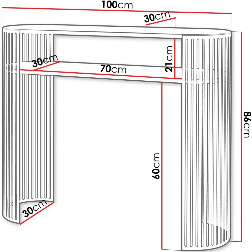 Κονσόλα Fikoli-Μαύρο