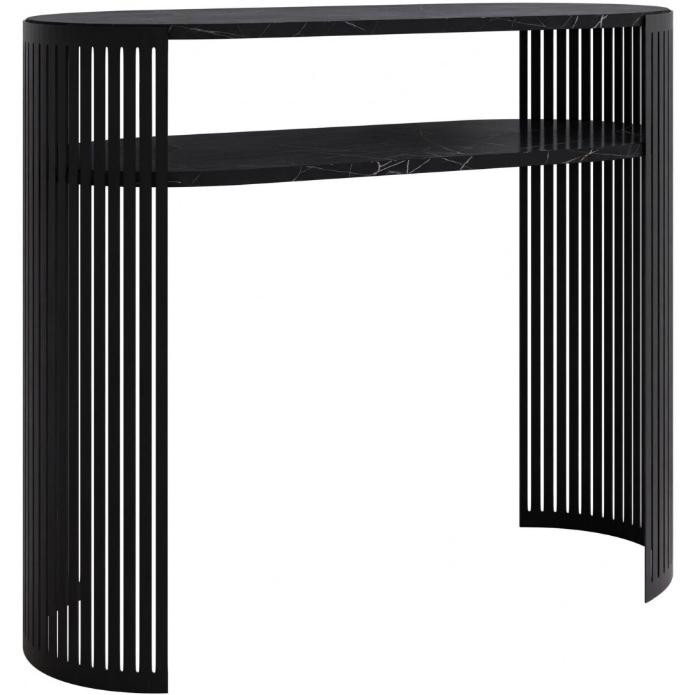 Κονσόλα Fikoli-Μαύρο Μάρμαρο - Μαύρο