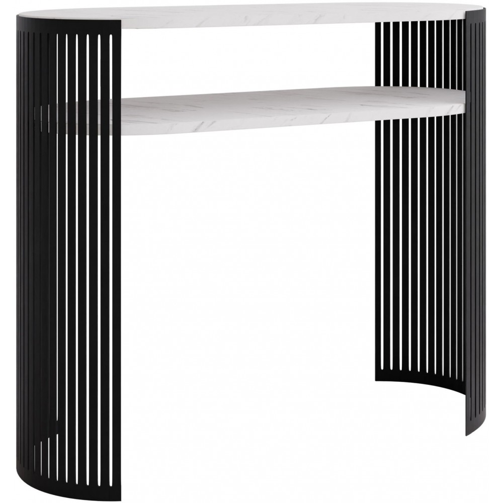 Κονσόλα Fikoli-Λευκό Μάρμαρο - Μαύρο