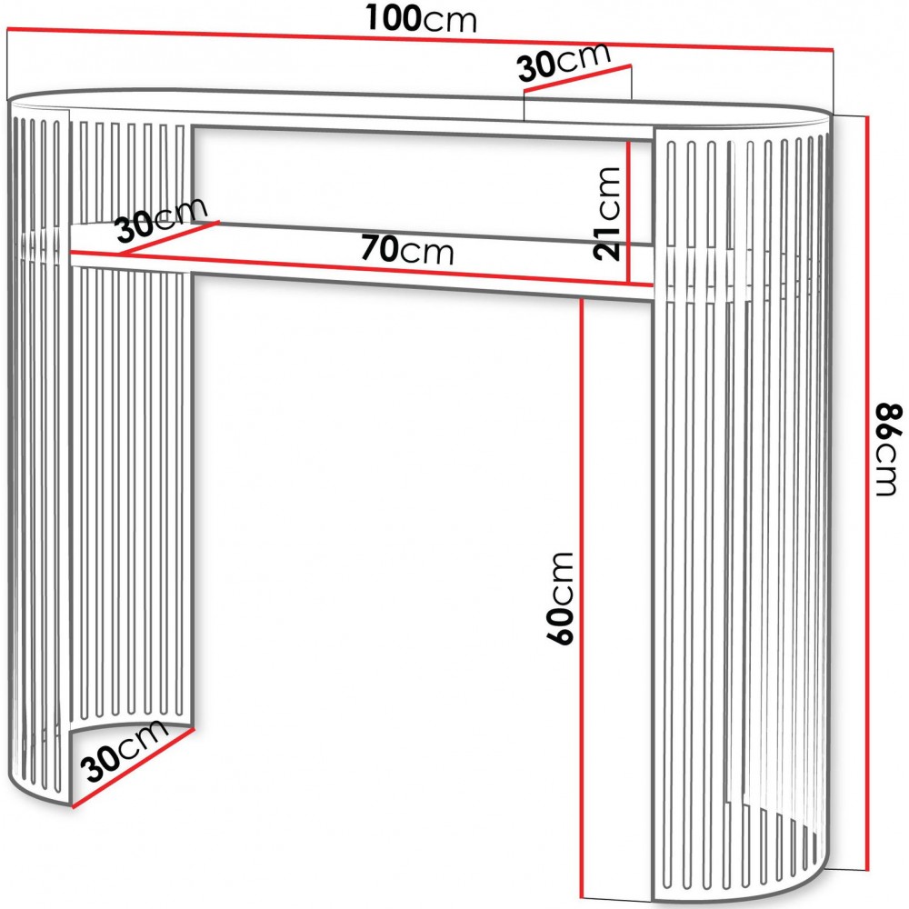 Κονσόλα Fikoli-Μαύρο - Χάλκινο
