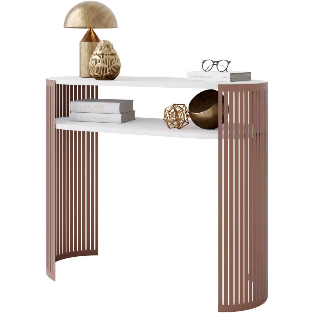 Κονσόλα Fikoli-Χάλκινο-Λευκό