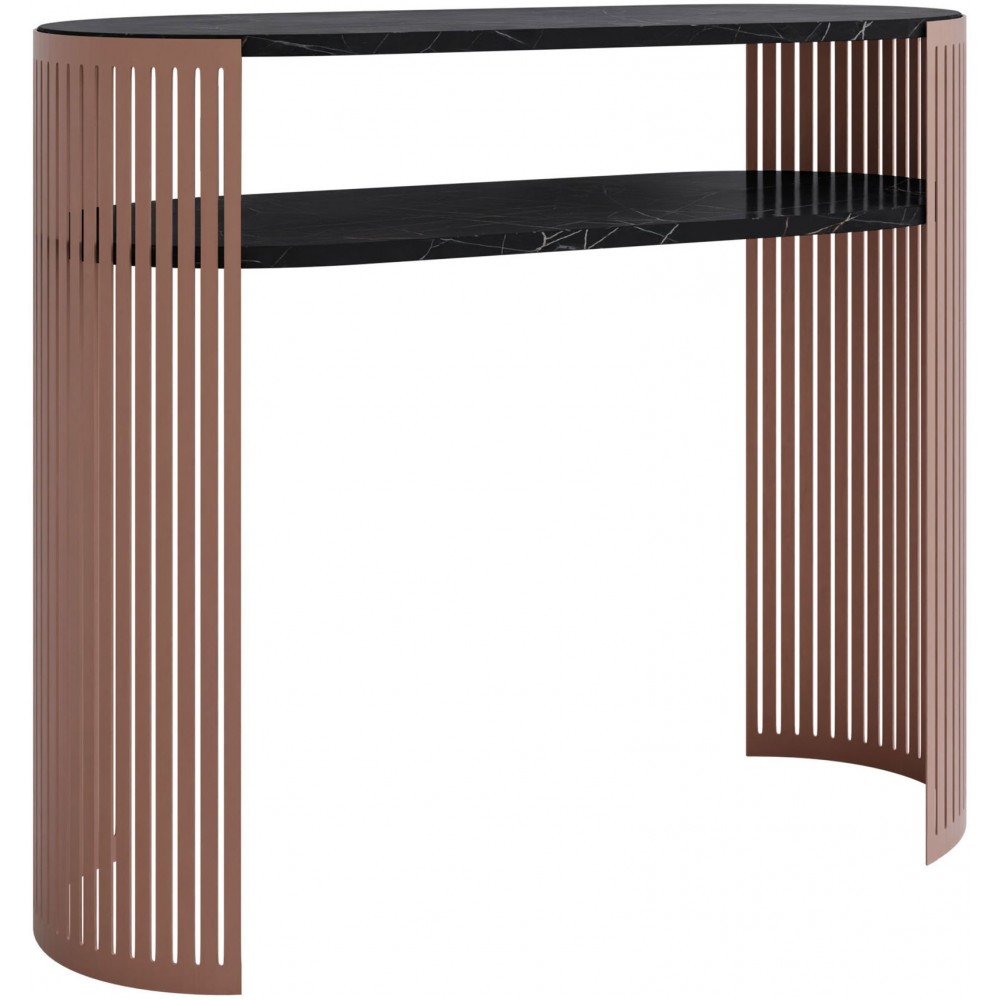 Κονσόλα Fikoli II-Μαύρο Μάρμαρο - Χάλκινο