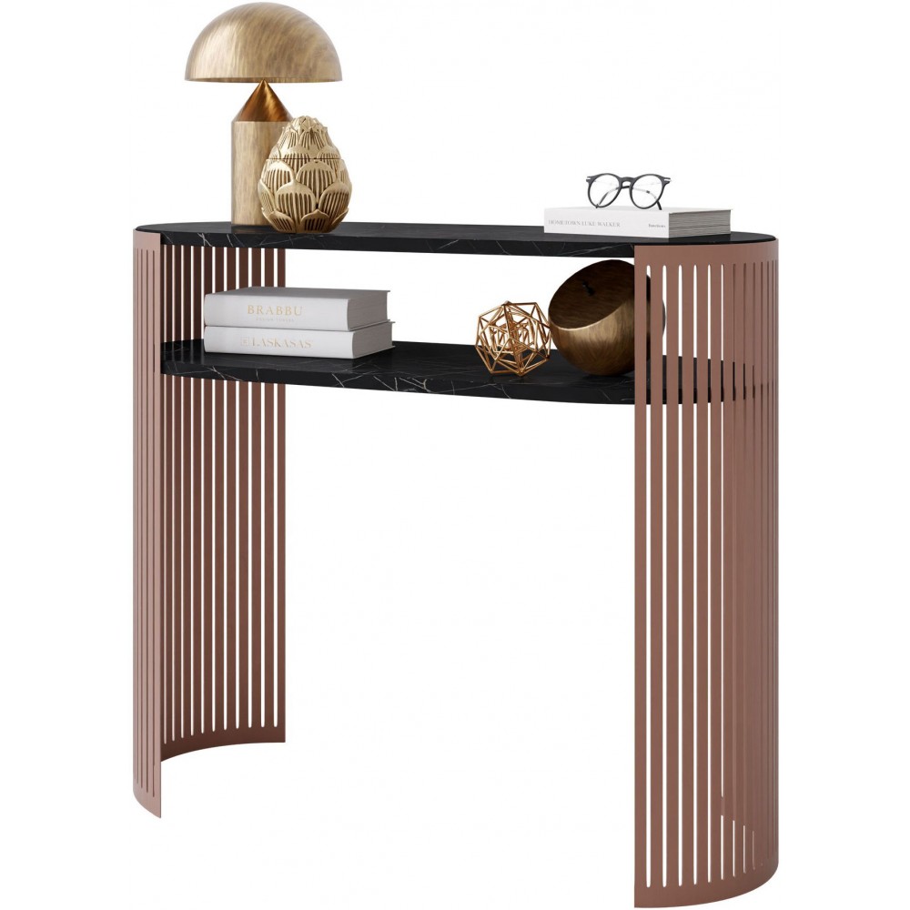 Κονσόλα Fikoli II-Μαύρο Μάρμαρο - Χάλκινο