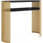 Κονσόλα Fikoli-Μαύρο Μάρμαρο - Χρυσό