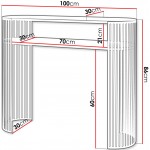 Κονσόλα Fikoli-Μαύρο Μάρμαρο - Χρυσό