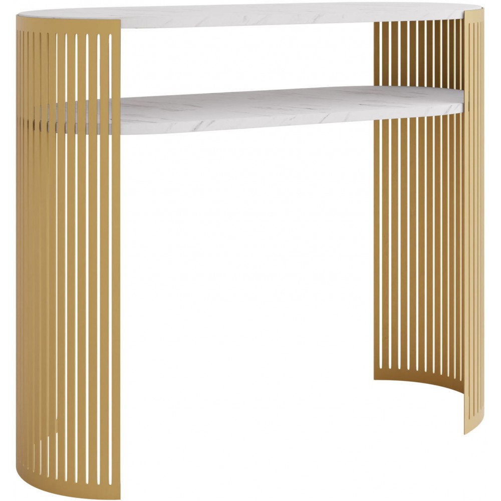 Κονσόλα Fikoli-Λευκό Μάρμαρο - Χρυσό
