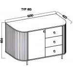 Μπουφές Ovelia-Μπεζ