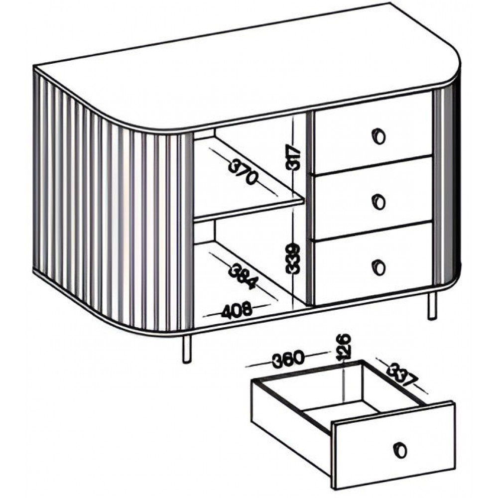 Μπουφές Ovelia-Μπεζ