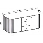 Μπουφές Ovelia 2D-Μπεζ