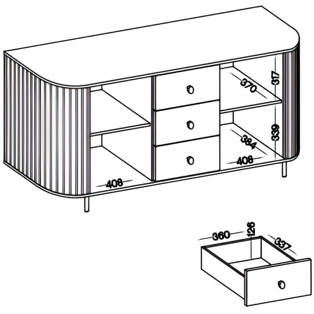 Μπουφές Ovelia 2D-Μπεζ