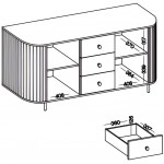 Μπουφές Ovelia 2D-Μπεζ