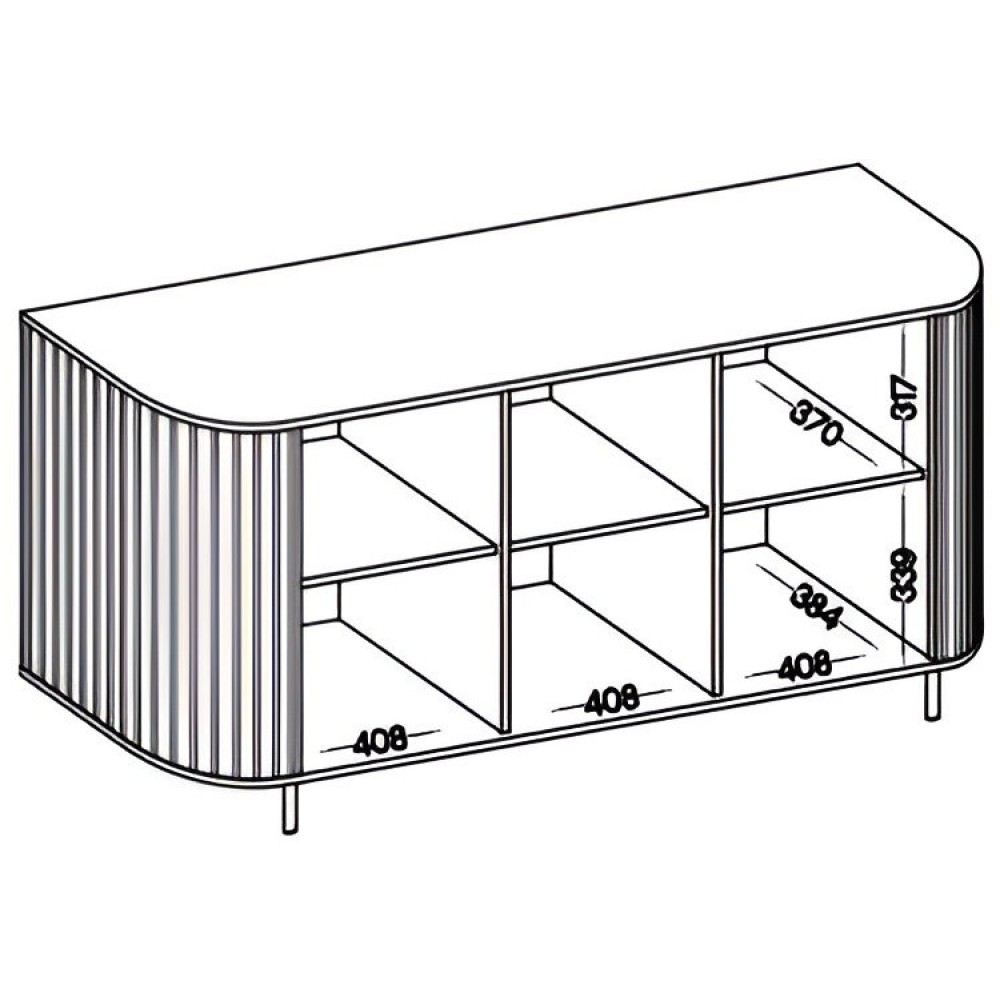 Μπουφές Ovelia 3D-Φυσικό 164.6x42.3x85.4