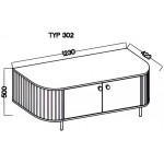 Έπιπλο Τηλεόρασης Ovelia 2D-Φυσικό