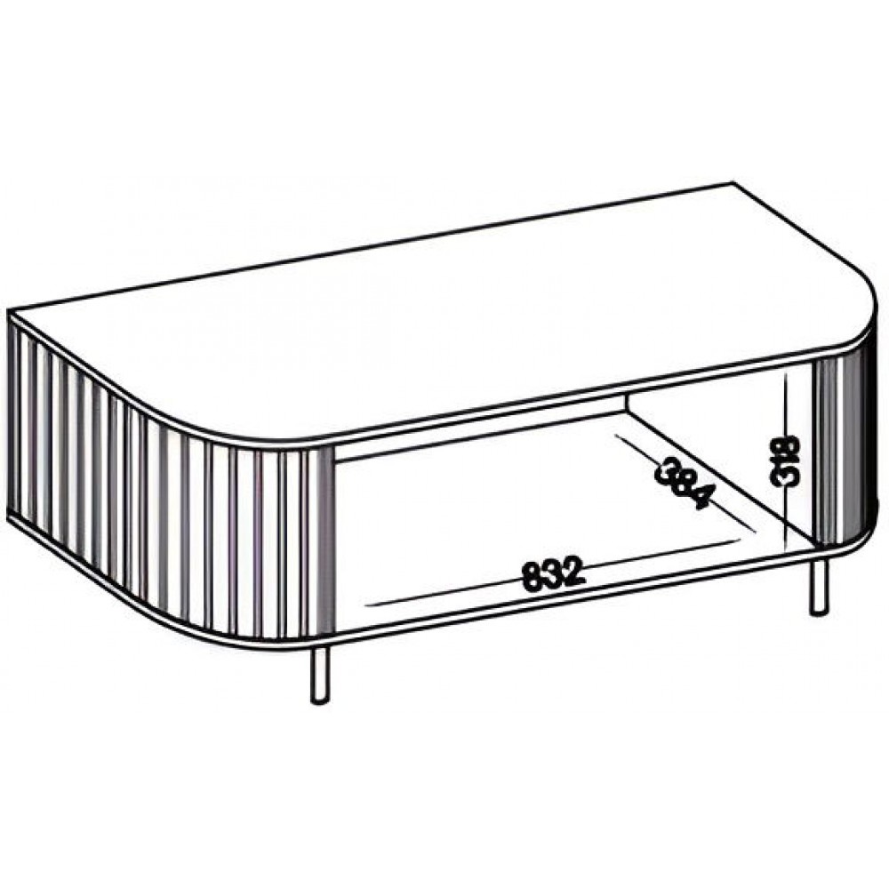 Έπιπλο Τηλεόρασης Ovelia 2D-Φυσικό