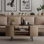 Τραπεζάκι Σαλονιού Ovelia-Φυσικό