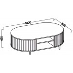 Τραπεζάκι Σαλονιού Ovelia-Φυσικό