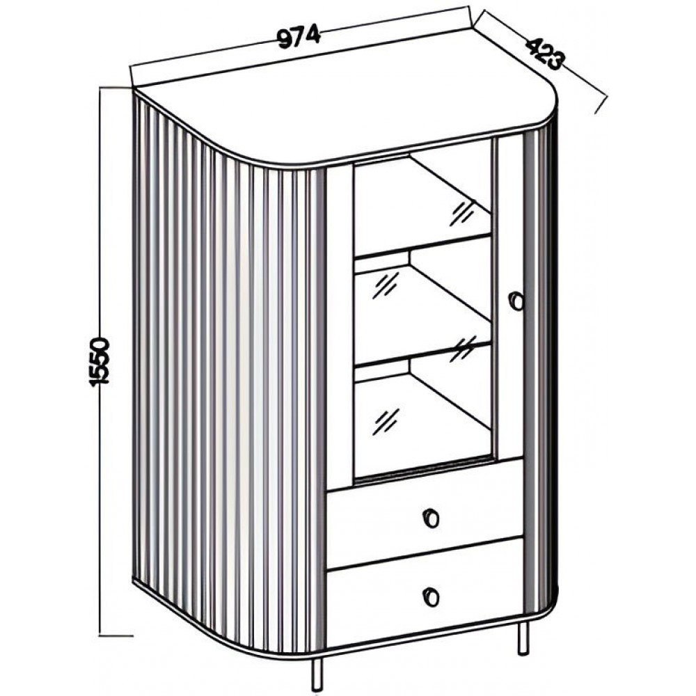 Βιτρίνα Ovelia-Μπεζ