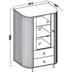 Βιτρίνα Ovelia-Μπεζ