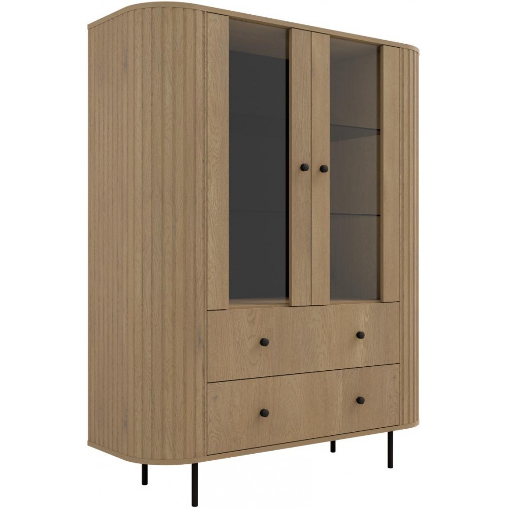 Βιτρίνα Ovelia 2D-Φυσικό 123x42.3x155