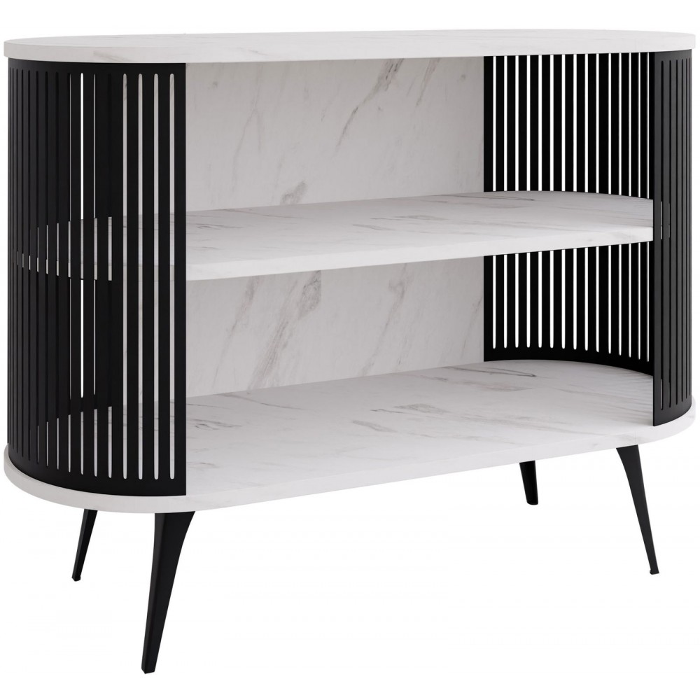 Μπουφές Roenni-Λευκό Μάρμαρο - Μαύρο