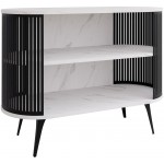 Μπουφές Roenni-Λευκό Μάρμαρο - Μαύρο