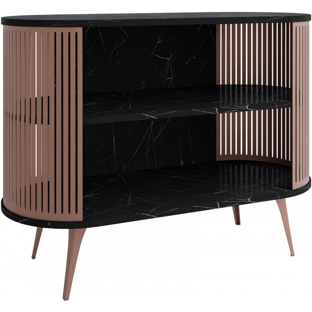 Μπουφές Roenni-Μαύρο Μάρμαρο - Χάλκινο