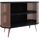 Μπουφές Roenni-Μαύρο Μάρμαρο - Χάλκινο