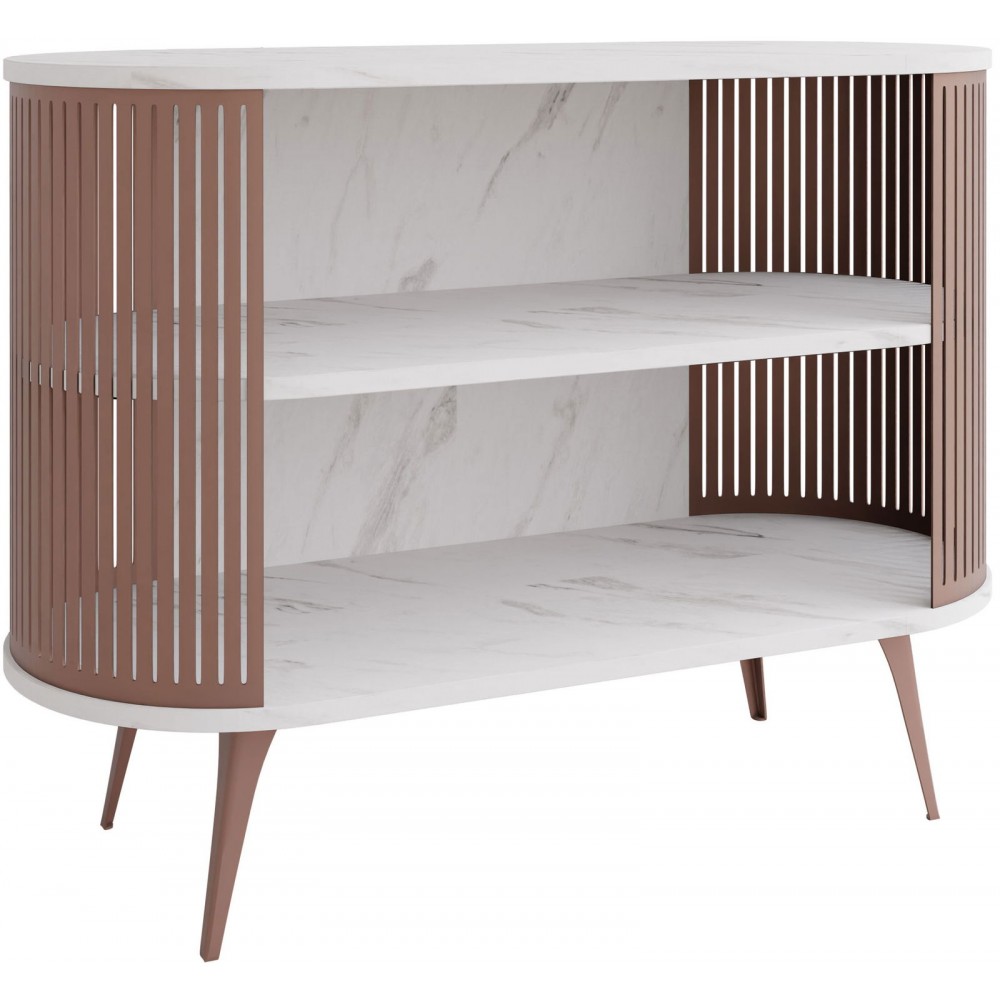 Μπουφές Roenni-Λευκό Μάρμαρο - Χάλκινο