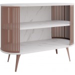 Μπουφές Roenni-Λευκό Μάρμαρο - Χάλκινο