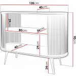Μπουφές Roenni-Λευκό - Χρυσό